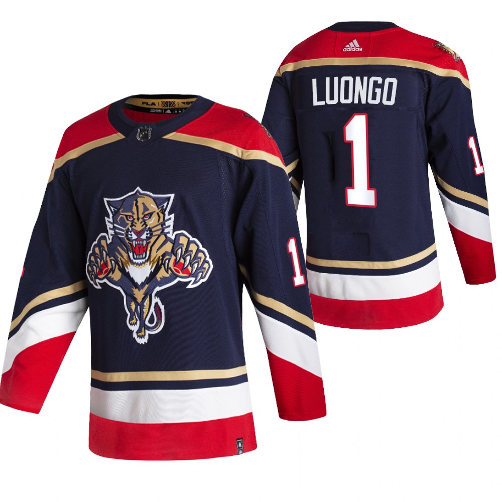 2021 Adidias Florida Panthers #1 Roberto Luongo Black Men Reverse Retro Alternate NHL Jersey->florida panthers->NHL Jersey
